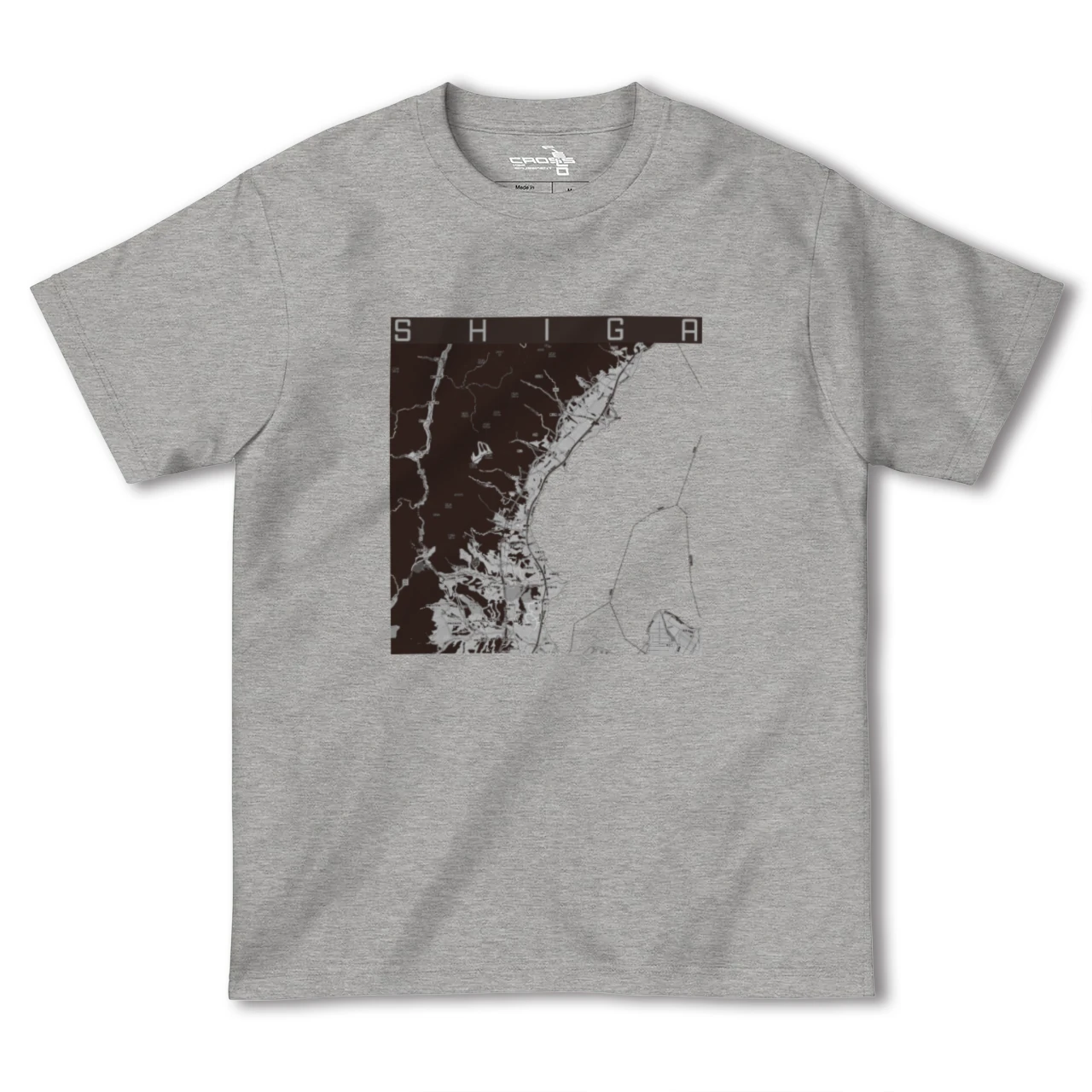 【志賀(滋賀県)】地図柄ヘビーウェイトTシャツ