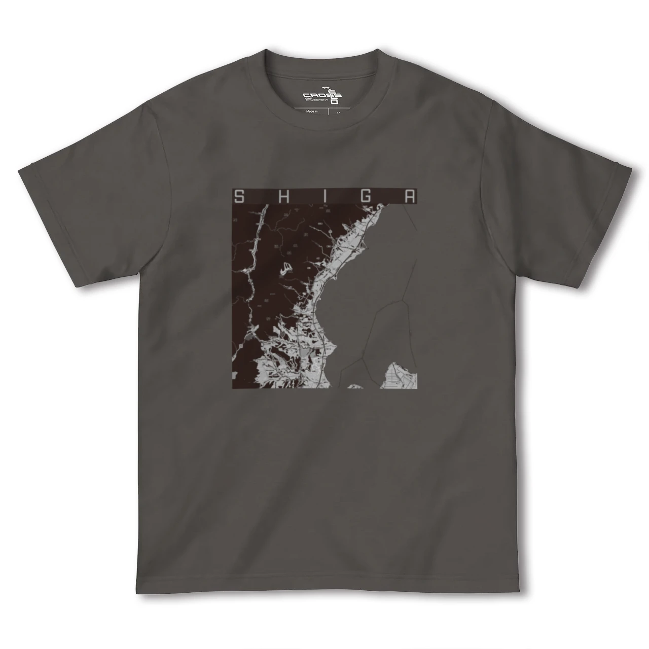【志賀(滋賀県)】地図柄ヘビーウェイトTシャツ