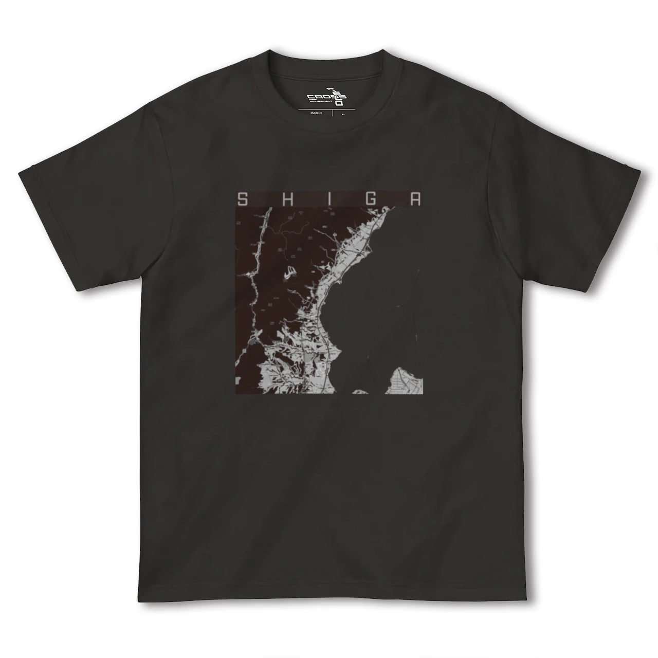 【志賀(滋賀県)】地図柄ヘビーウェイトTシャツ
