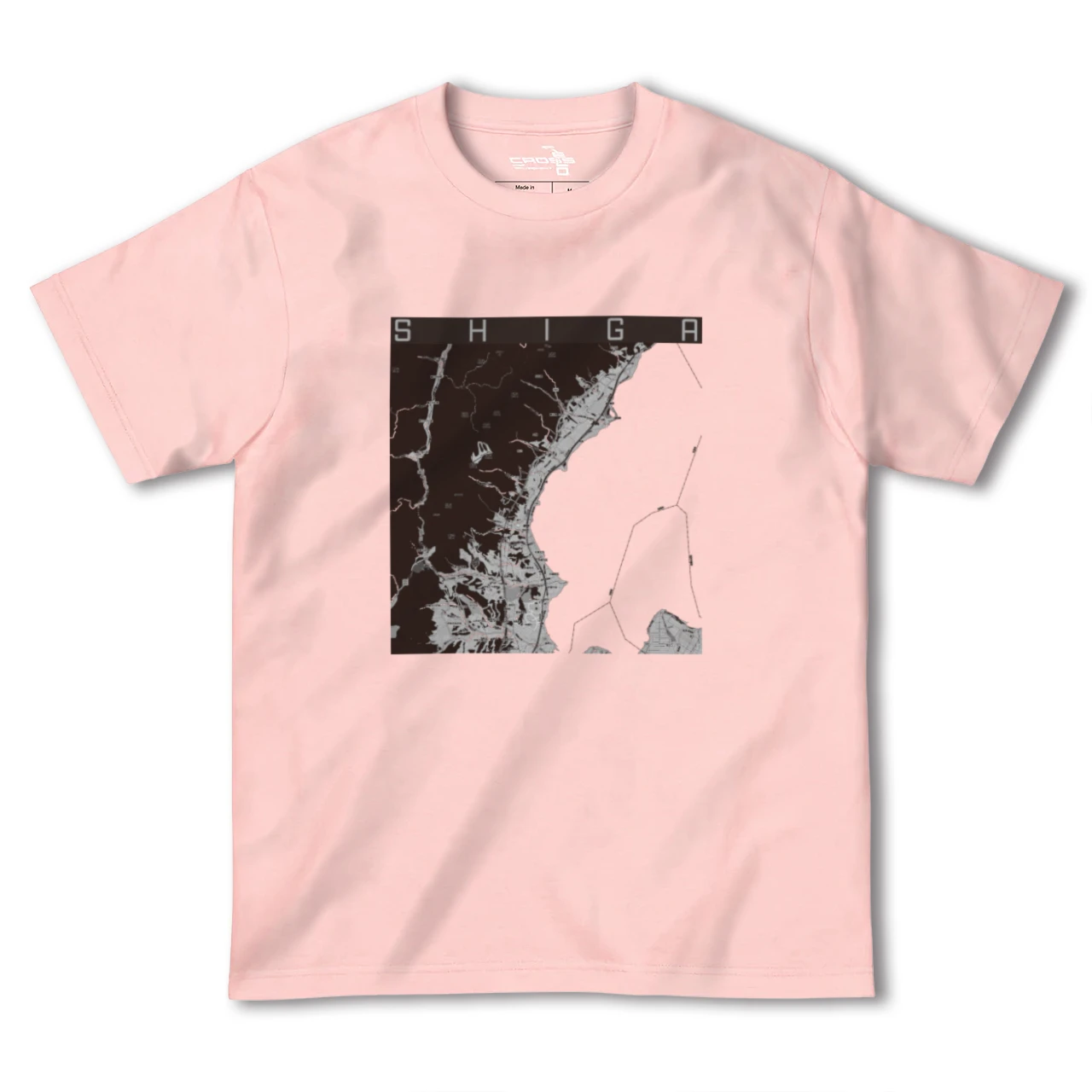 【志賀(滋賀県)】地図柄ヘビーウェイトTシャツ