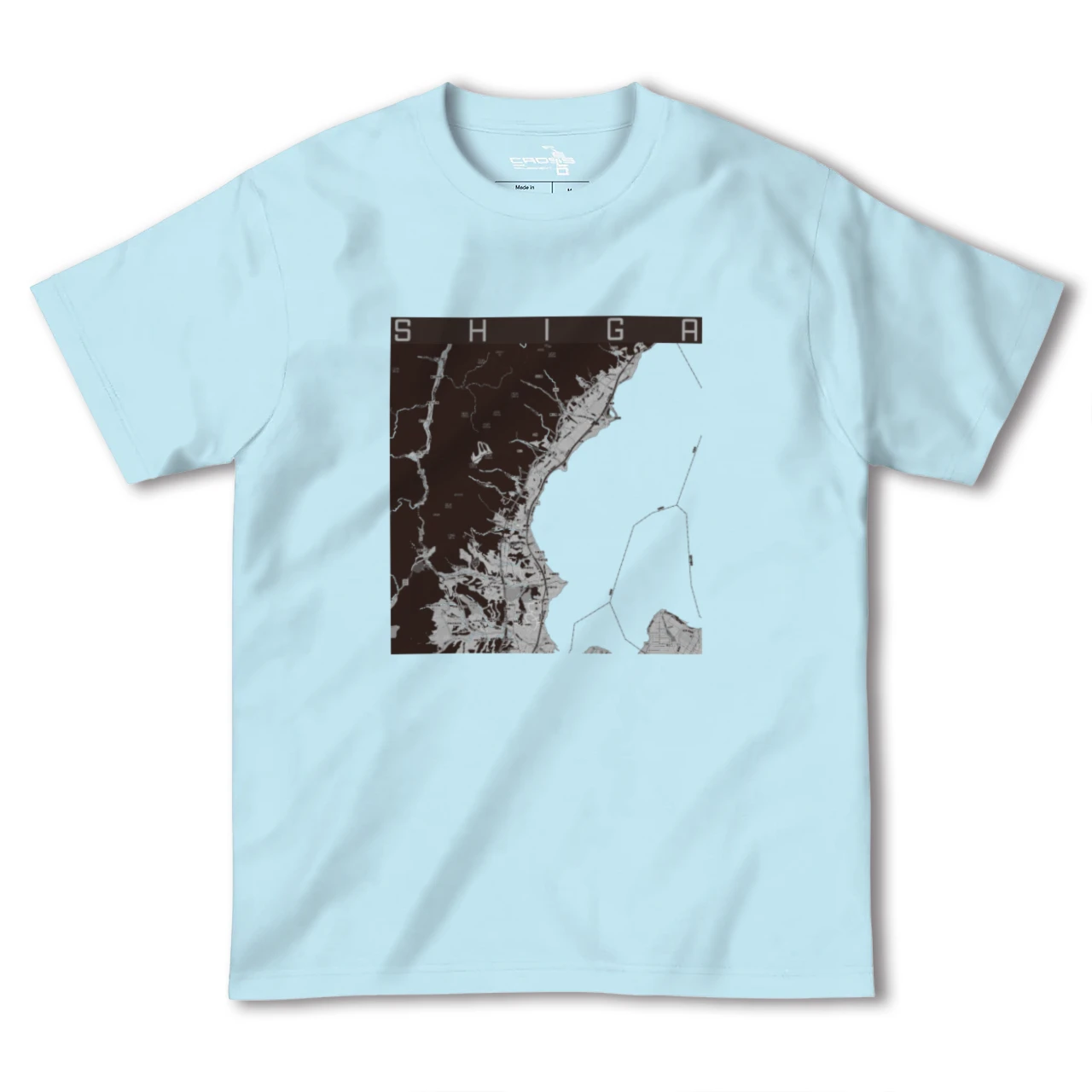 【志賀(滋賀県)】地図柄ヘビーウェイトTシャツ