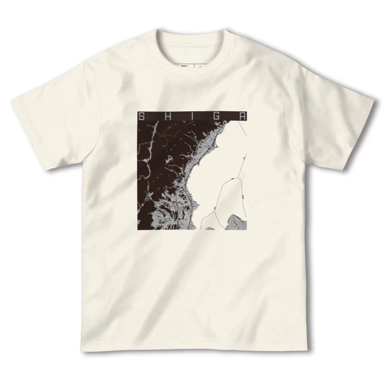 【志賀(滋賀県)】地図柄ヘビーウェイトTシャツ