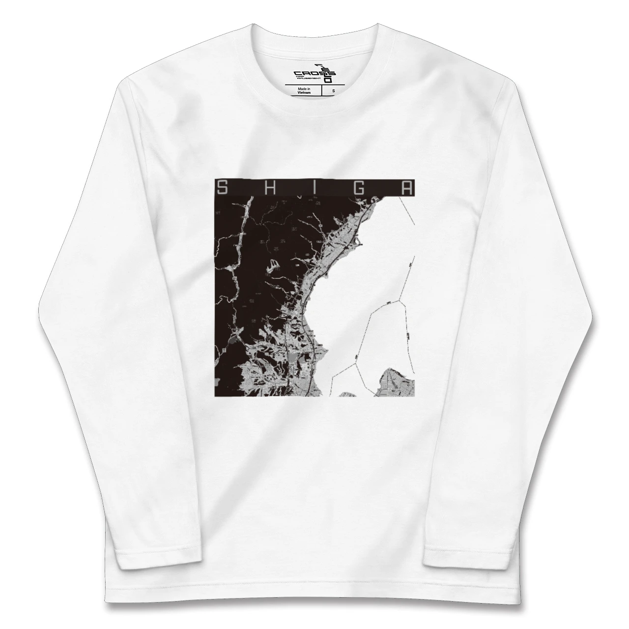【志賀(滋賀県)】地図柄ロングスリーブTシャツ
