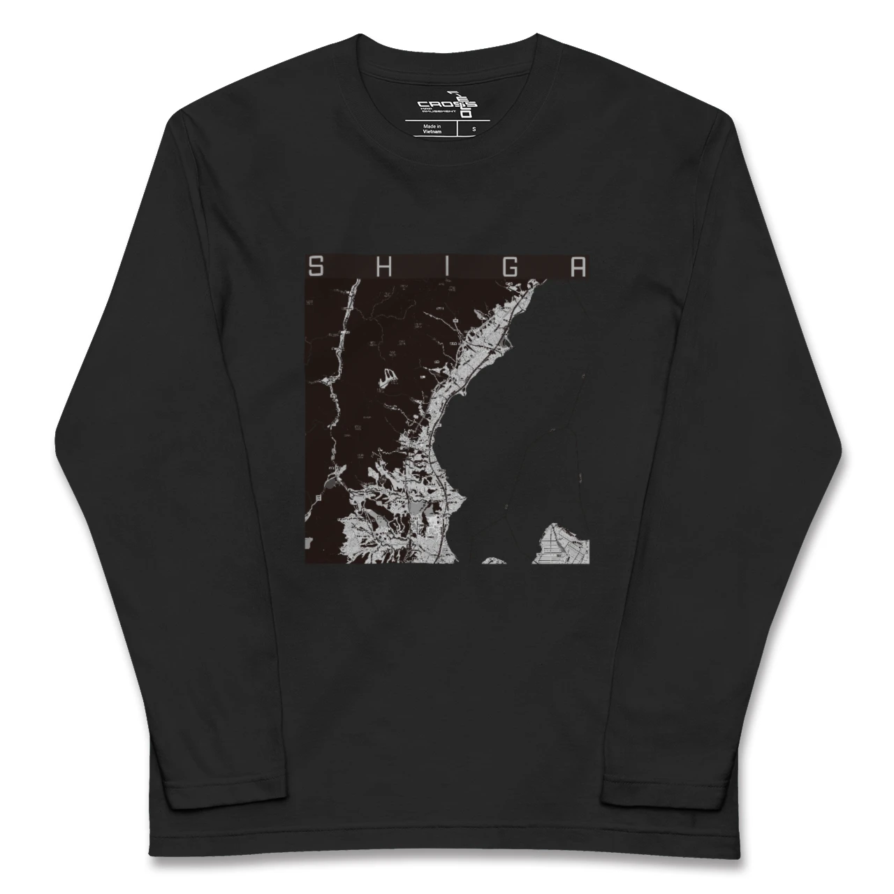 【志賀(滋賀県)】地図柄ロングスリーブTシャツ
