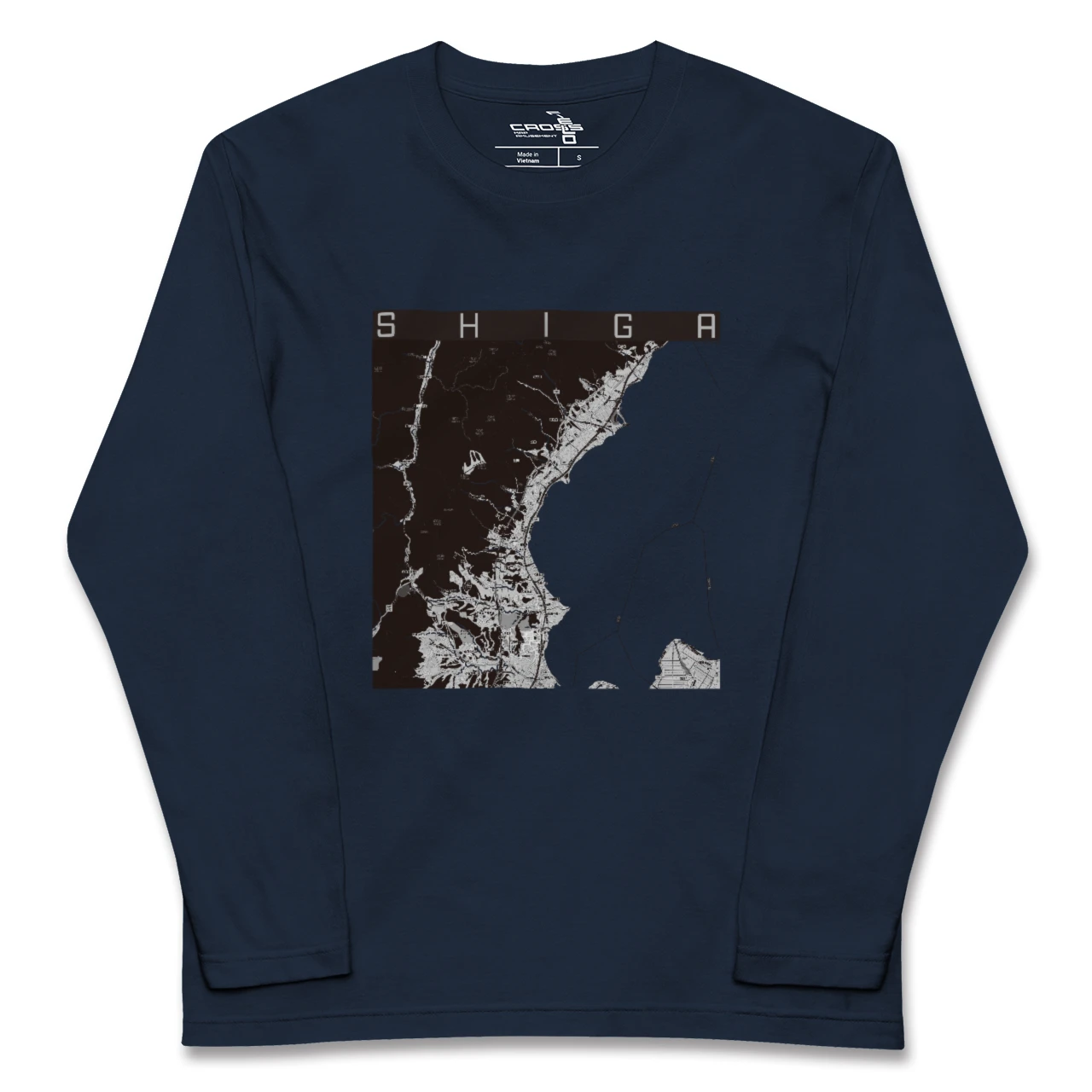 【志賀(滋賀県)】地図柄ロングスリーブTシャツ