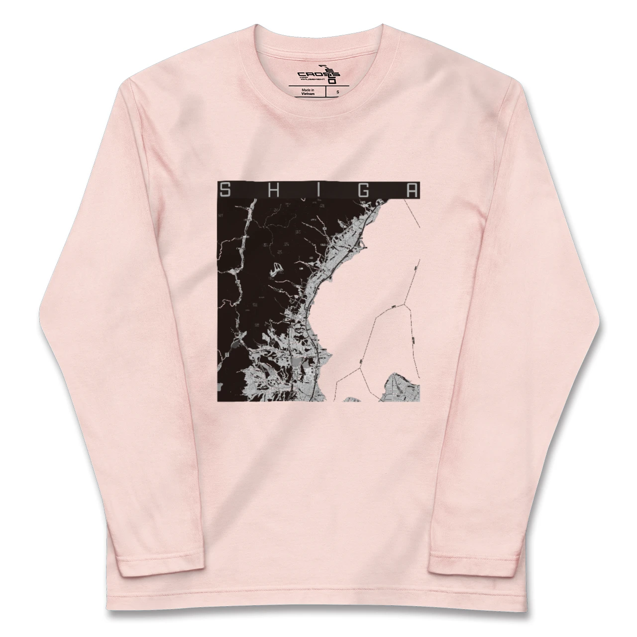 【志賀(滋賀県)】地図柄ロングスリーブTシャツ