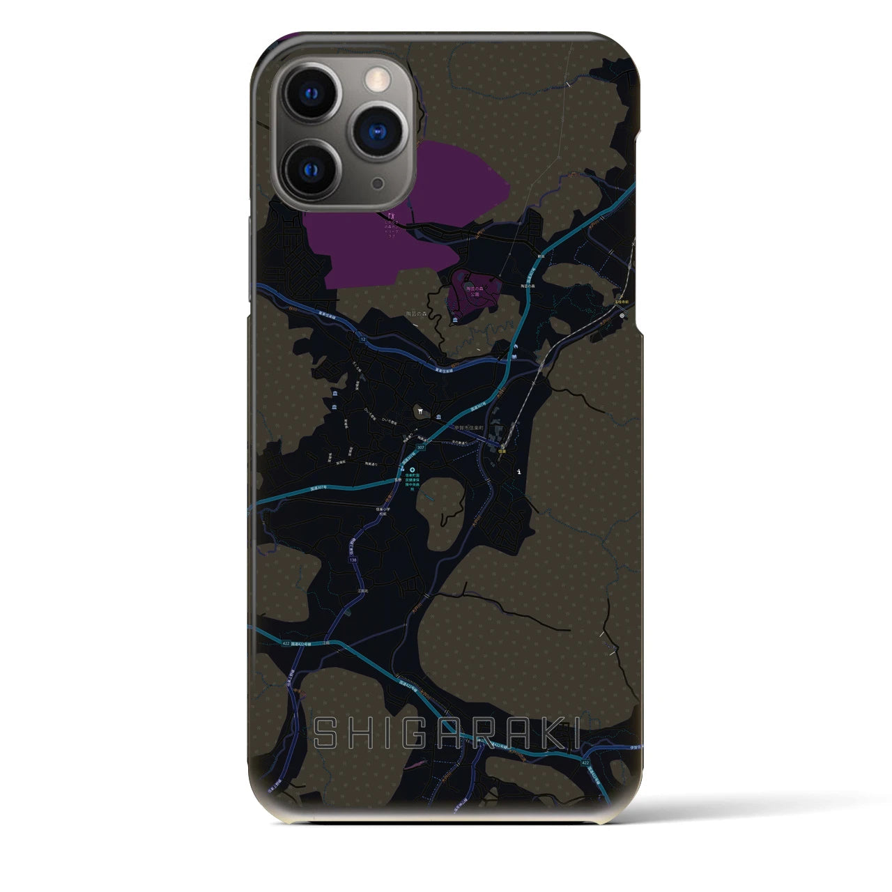【信楽(滋賀県)】地図柄iPhoneケース(バックカバータイプ)