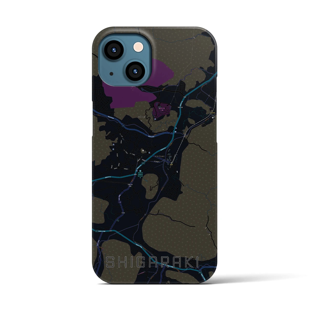 【信楽(滋賀県)】地図柄iPhoneケース(バックカバータイプ)