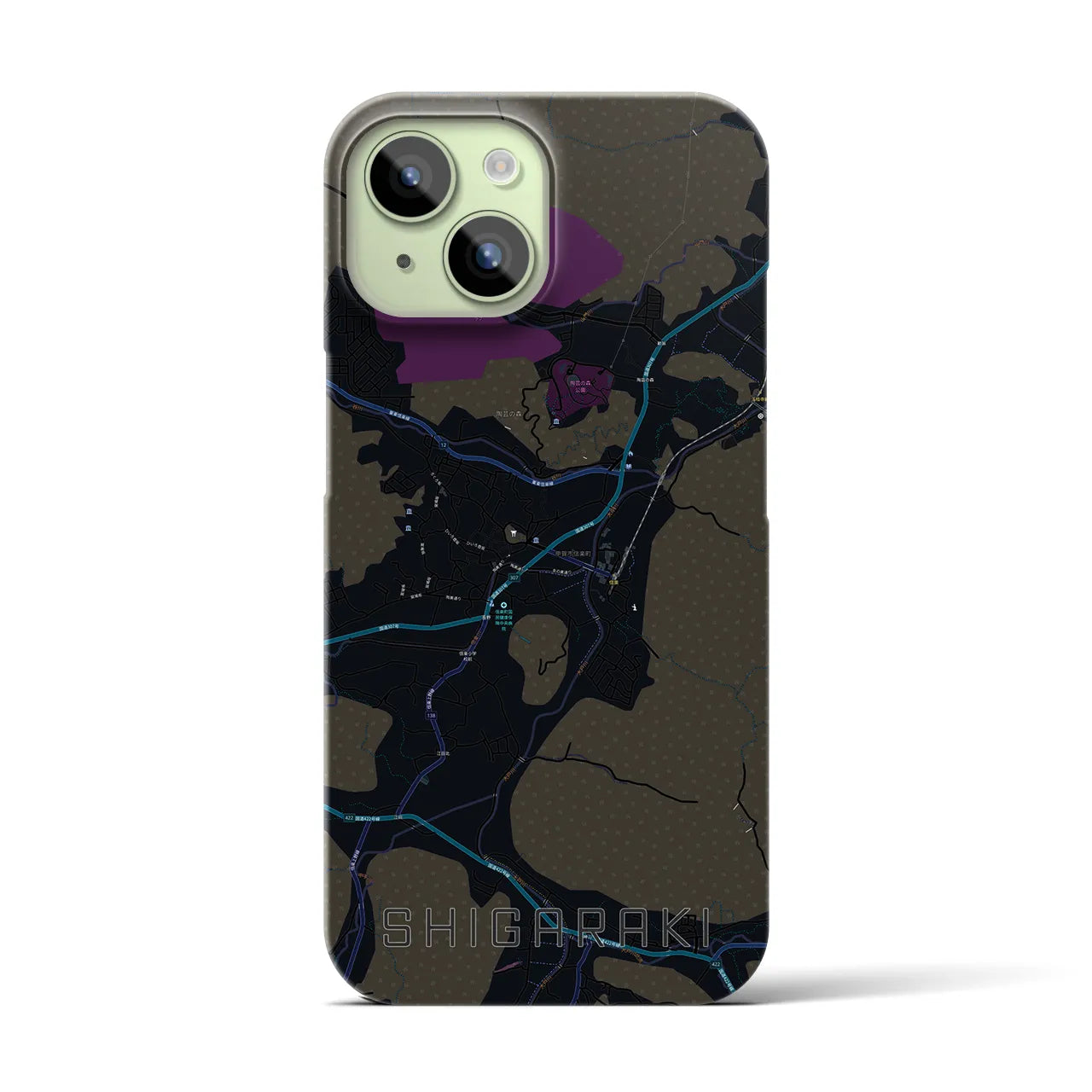 【信楽(滋賀県)】地図柄iPhoneケース(バックカバータイプ)