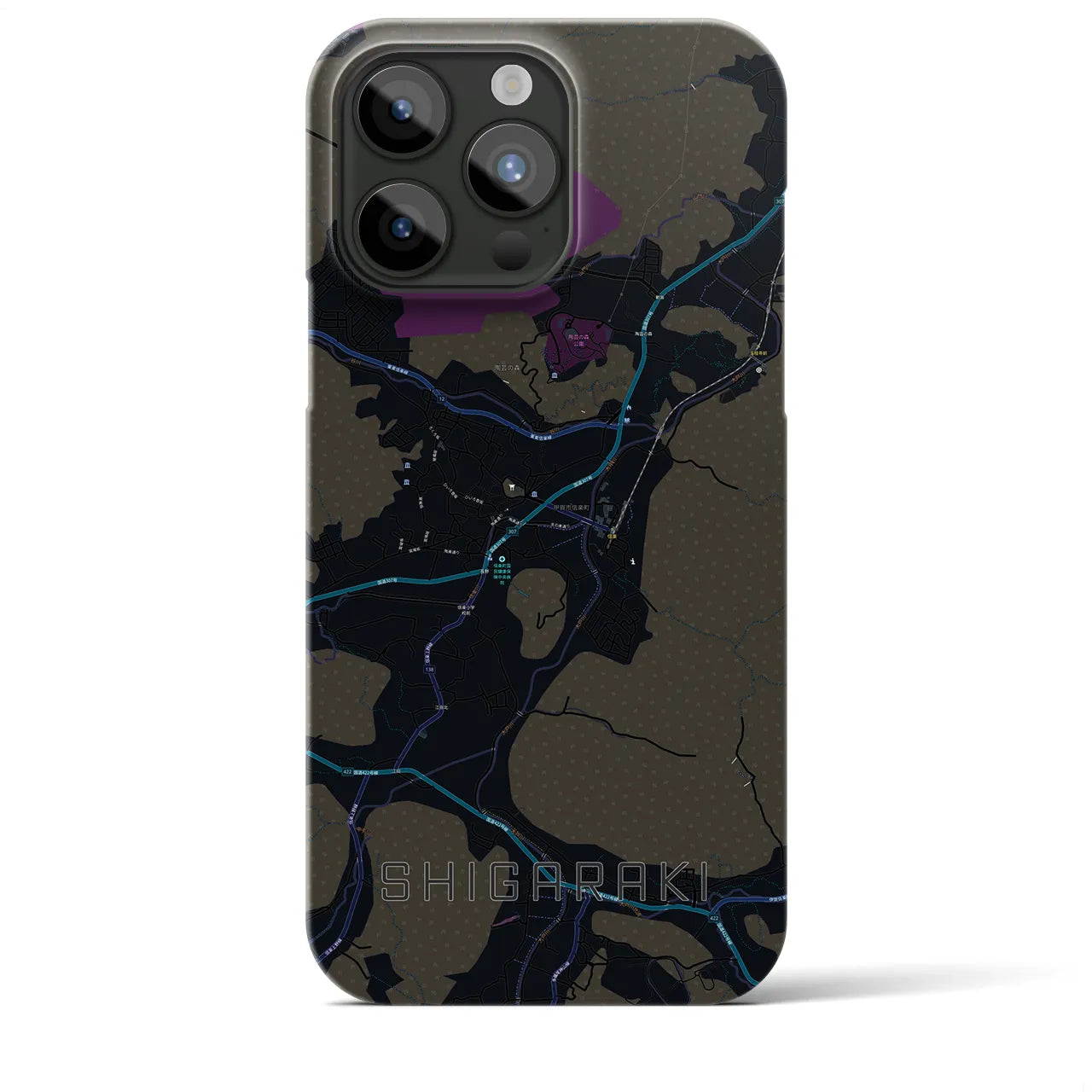 【信楽(滋賀県)】地図柄iPhoneケース(バックカバータイプ)