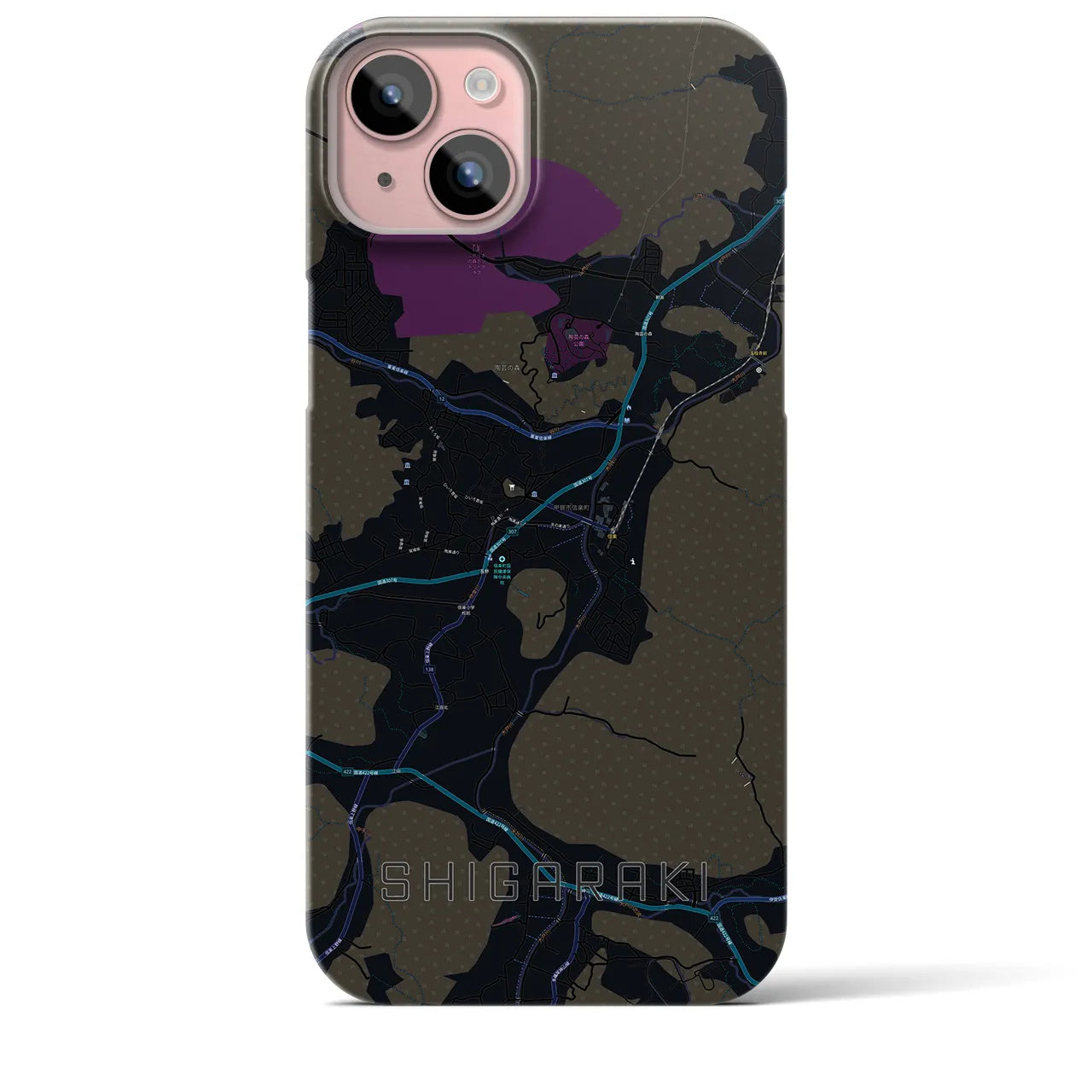 【信楽(滋賀県)】地図柄iPhoneケース(バックカバータイプ)