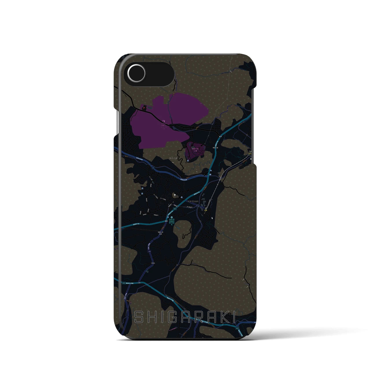 【信楽(滋賀県)】地図柄iPhoneケース(バックカバータイプ)