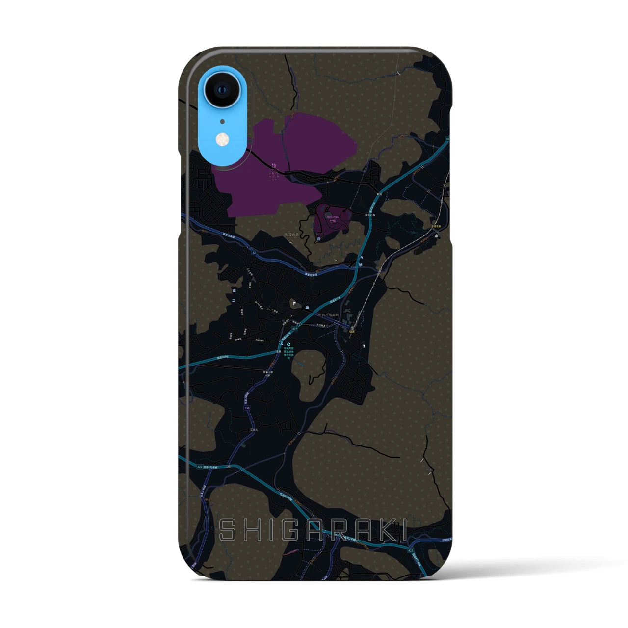 【信楽(滋賀県)】地図柄iPhoneケース(バックカバータイプ)