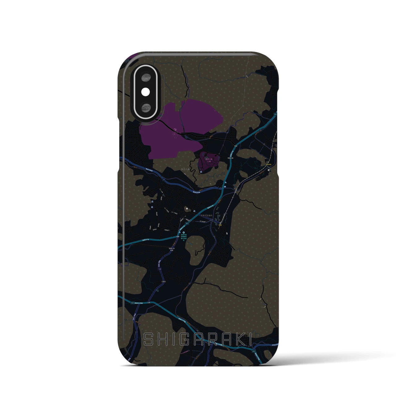 【信楽(滋賀県)】地図柄iPhoneケース(バックカバータイプ)