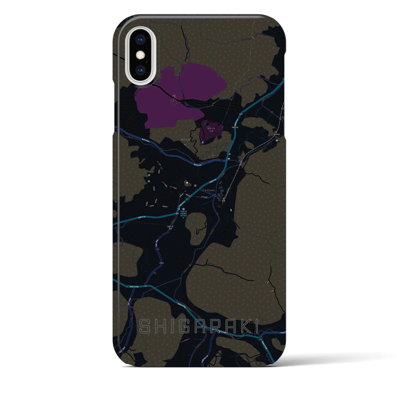 【信楽(滋賀県)】地図柄iPhoneケース(バックカバータイプ)