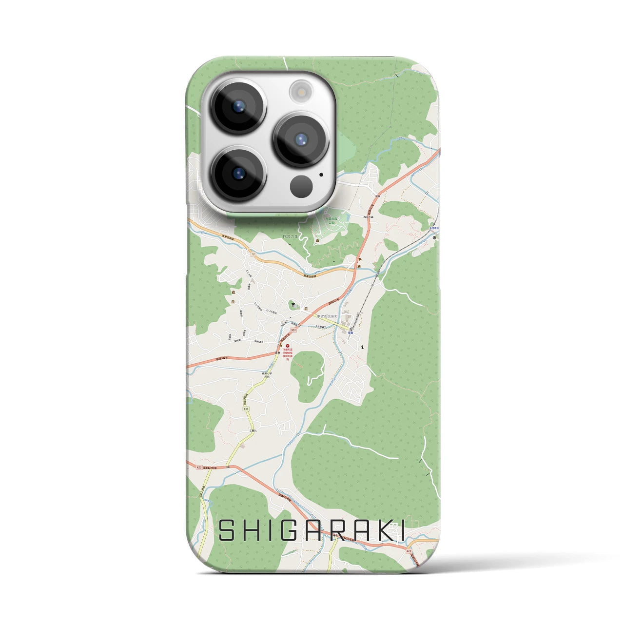 【信楽(滋賀県)】地図柄iPhoneケース(バックカバータイプ)