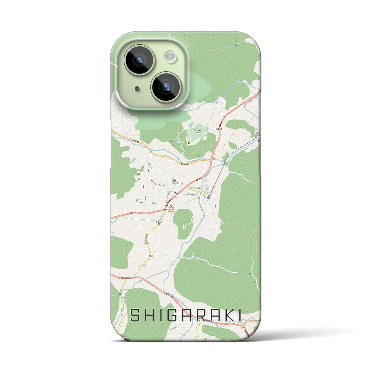 【信楽(滋賀県)】地図柄iPhoneケース(バックカバータイプ)