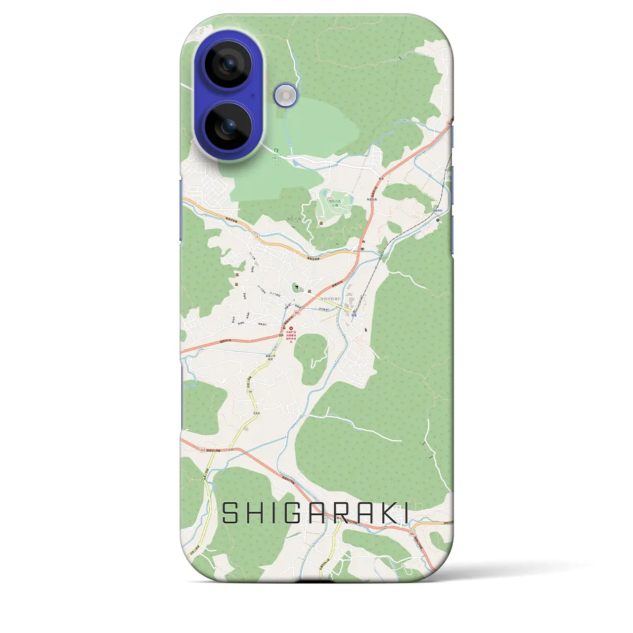 【信楽(滋賀県)】地図柄iPhoneケース(バックカバータイプ)ナチュラル・iPhone 16 Pro Max 用