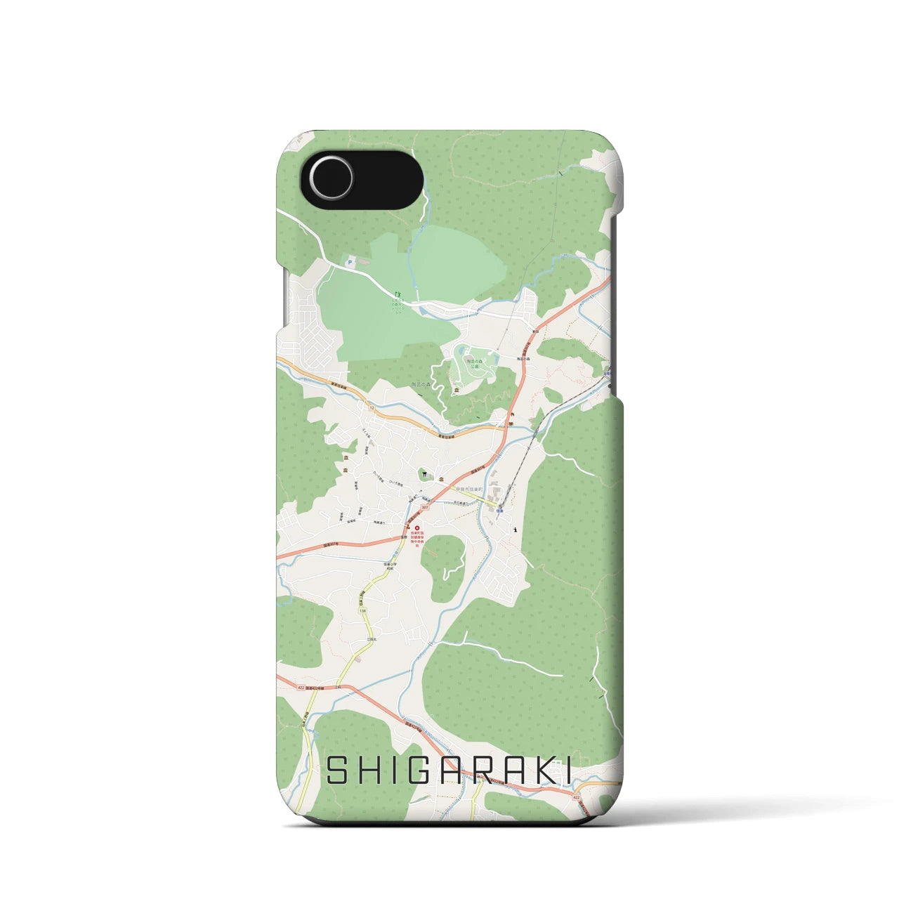 【信楽(滋賀県)】地図柄iPhoneケース(バックカバータイプ)