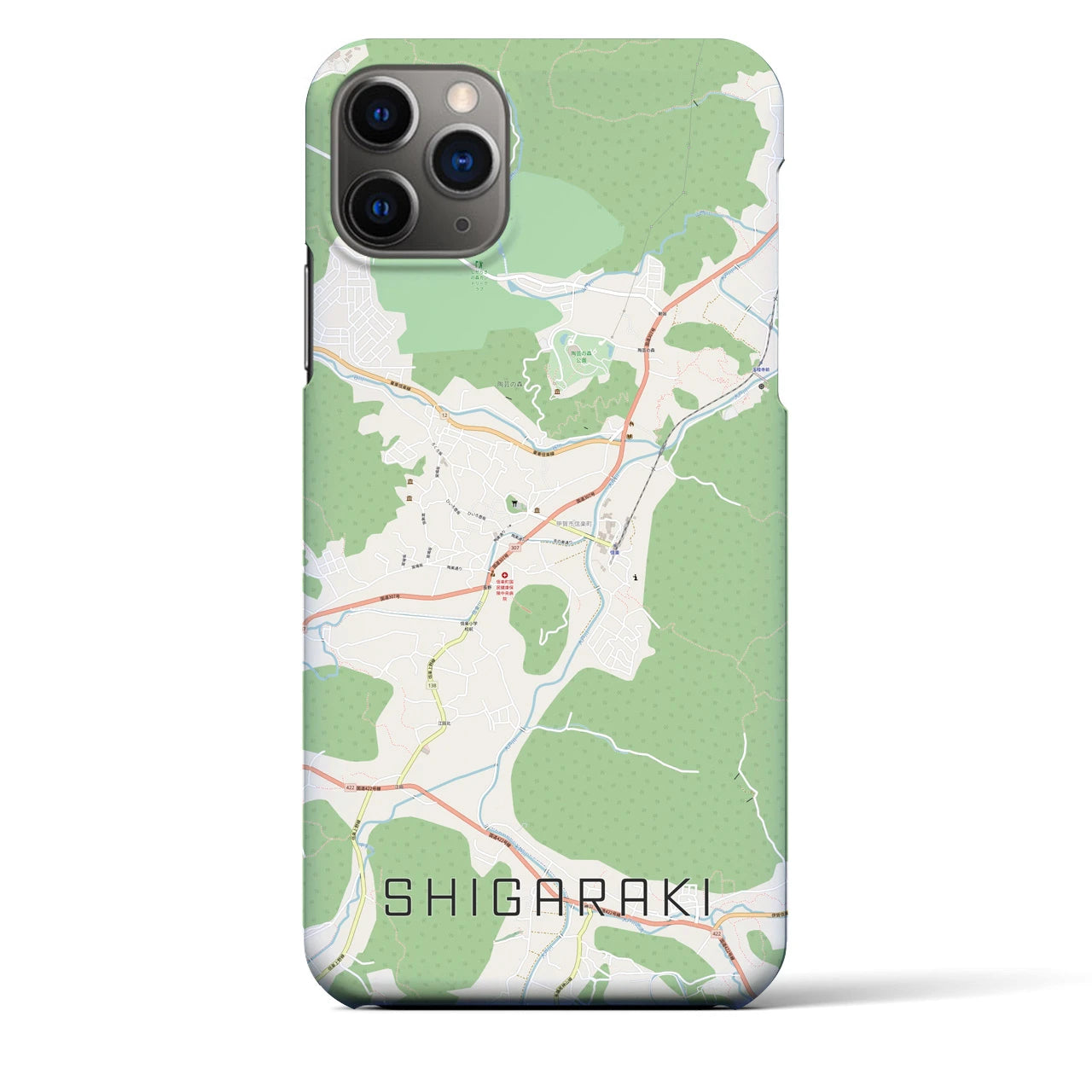 【信楽(滋賀県)】地図柄iPhoneケース(バックカバータイプ)