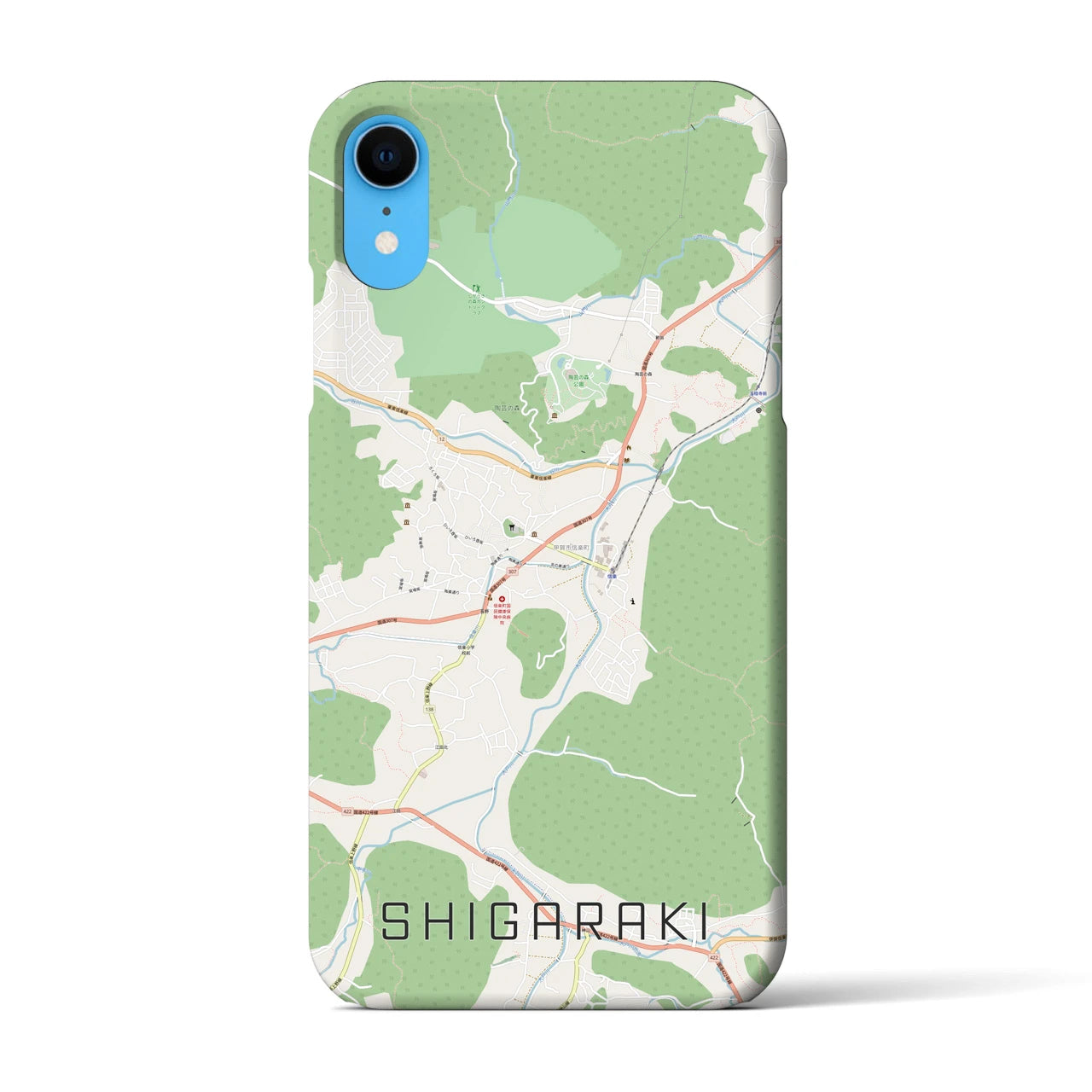 【信楽(滋賀県)】地図柄iPhoneケース(バックカバータイプ)