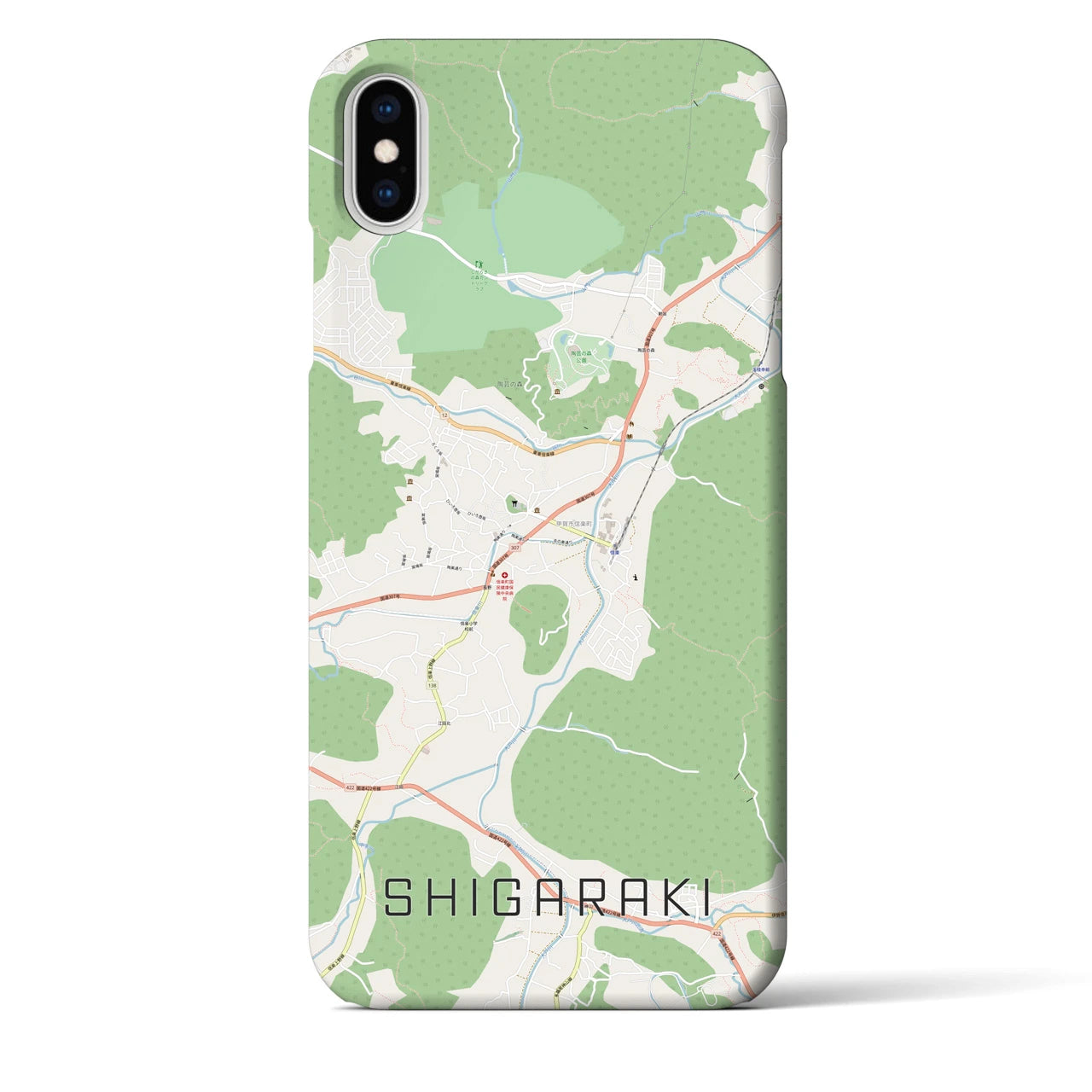【信楽(滋賀県)】地図柄iPhoneケース(バックカバータイプ)