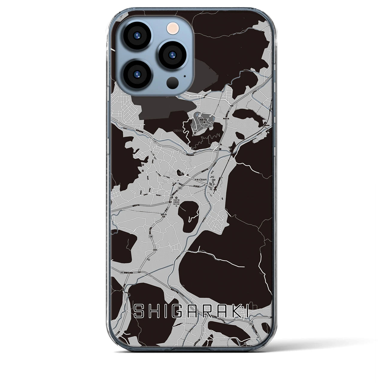 【信楽(滋賀県)】地図柄iPhoneケース(クリアタイプ)