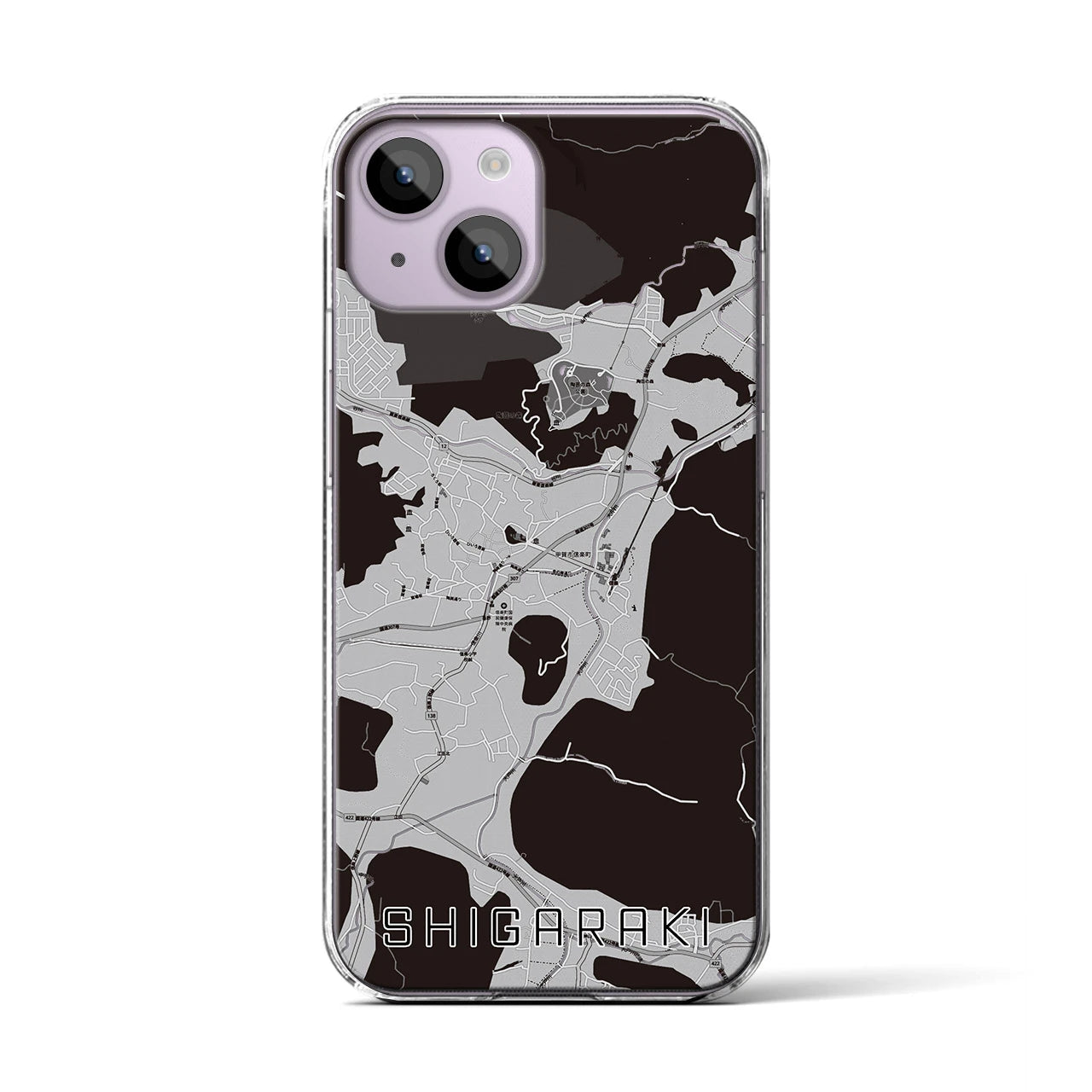 【信楽(滋賀県)】地図柄iPhoneケース(クリアタイプ)