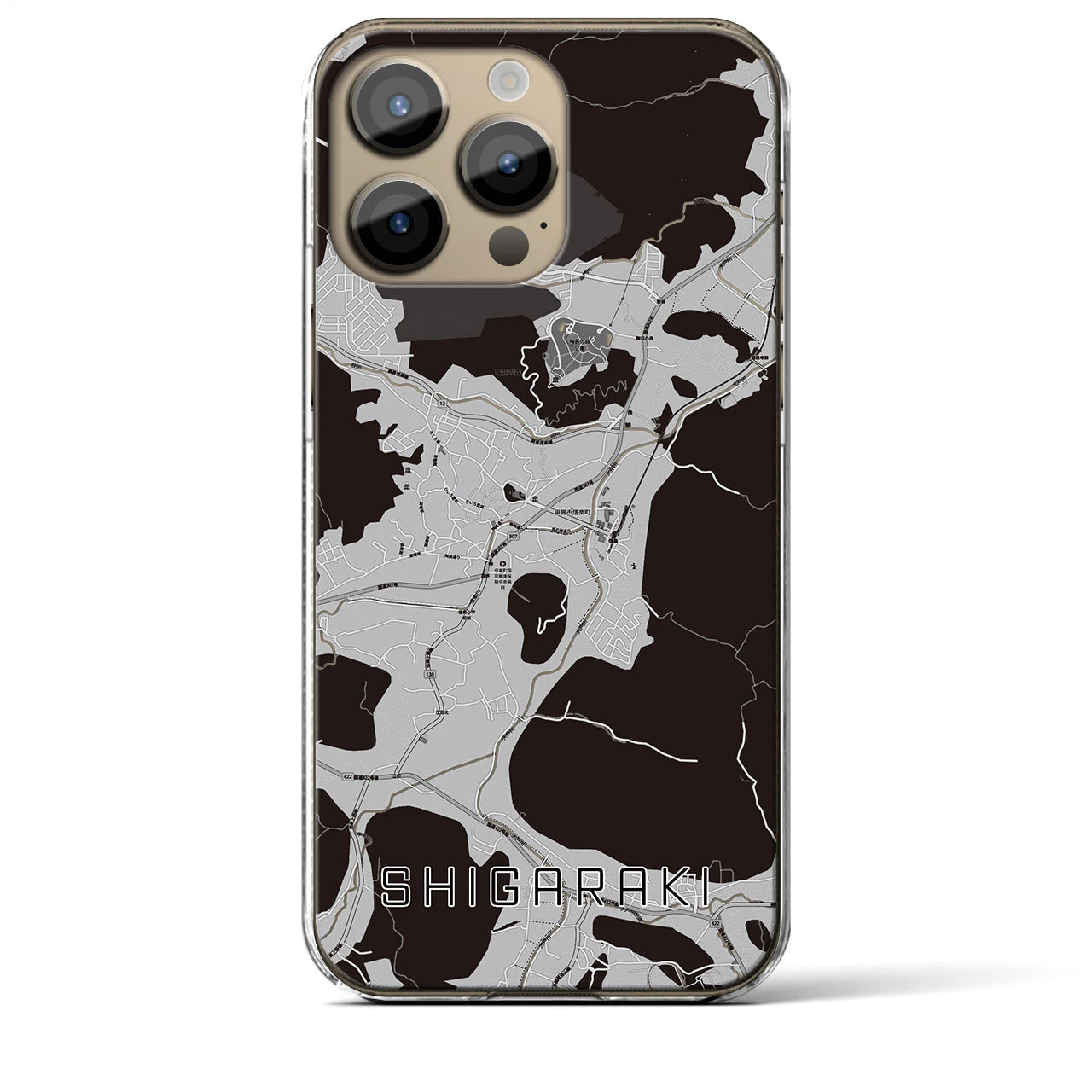 【信楽(滋賀県)】地図柄iPhoneケース(クリアタイプ)