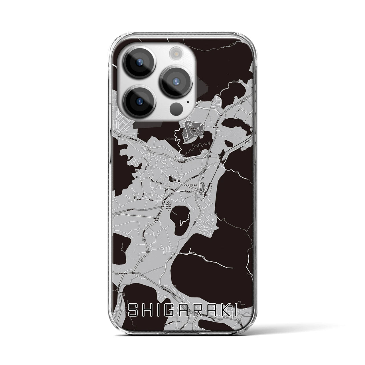 【信楽(滋賀県)】地図柄iPhoneケース(クリアタイプ)