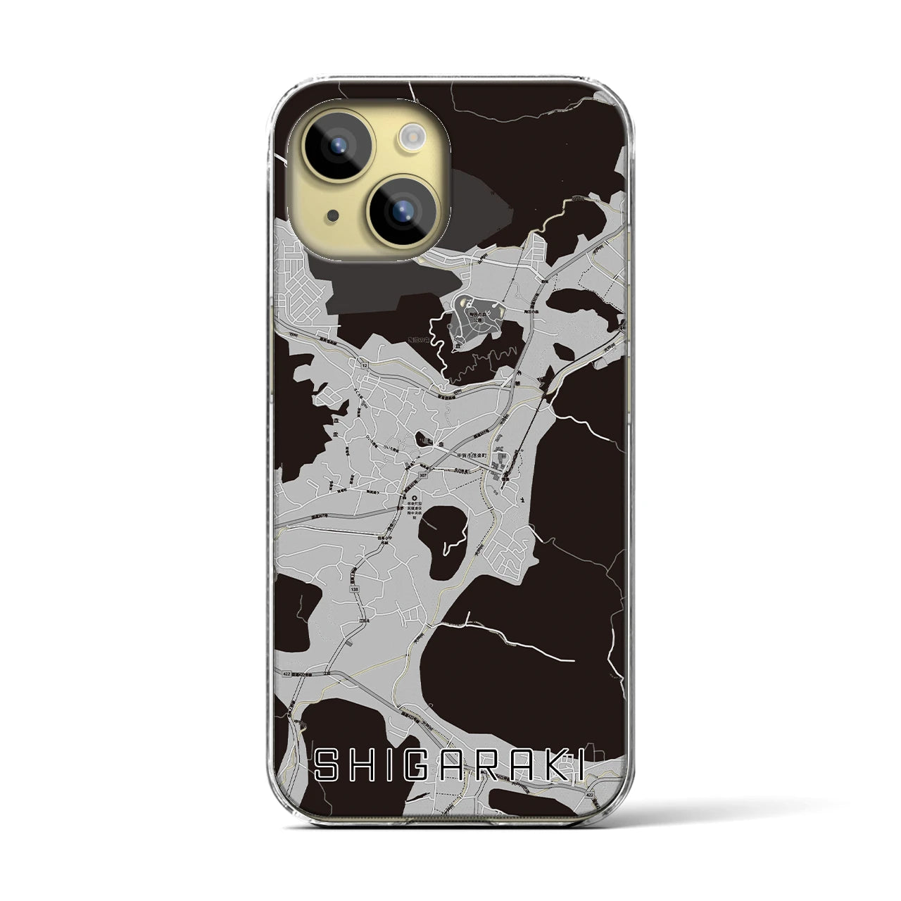 【信楽(滋賀県)】地図柄iPhoneケース(クリアタイプ)