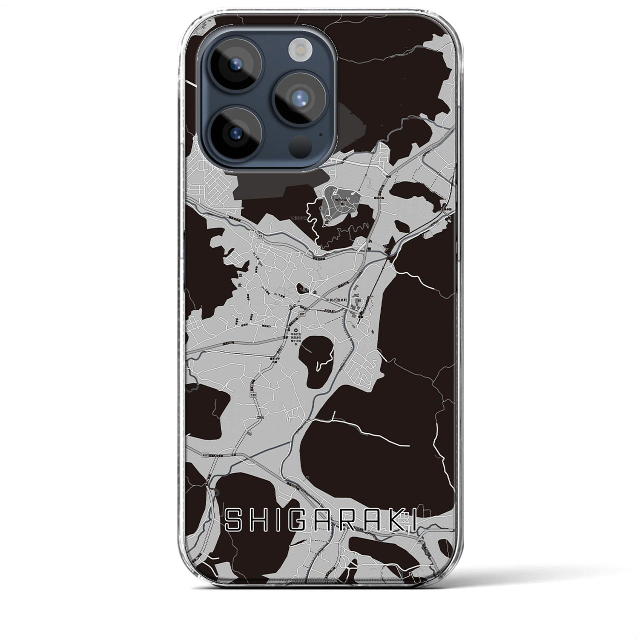 【信楽(滋賀県)】地図柄iPhoneケース(クリアタイプ)