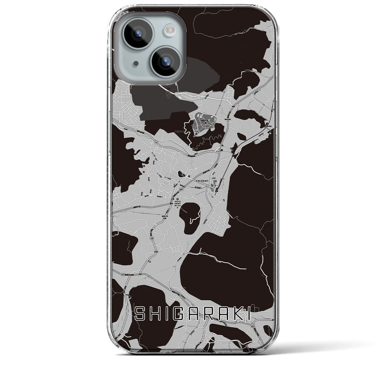 【信楽(滋賀県)】地図柄iPhoneケース(クリアタイプ)