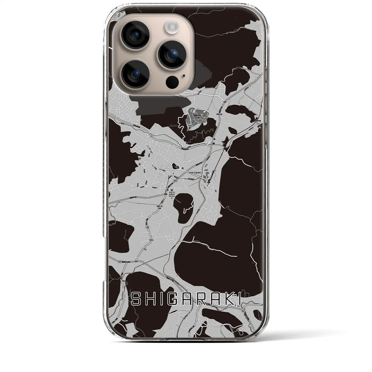 【信楽(滋賀県)】地図柄iPhoneケース(クリアタイプ)