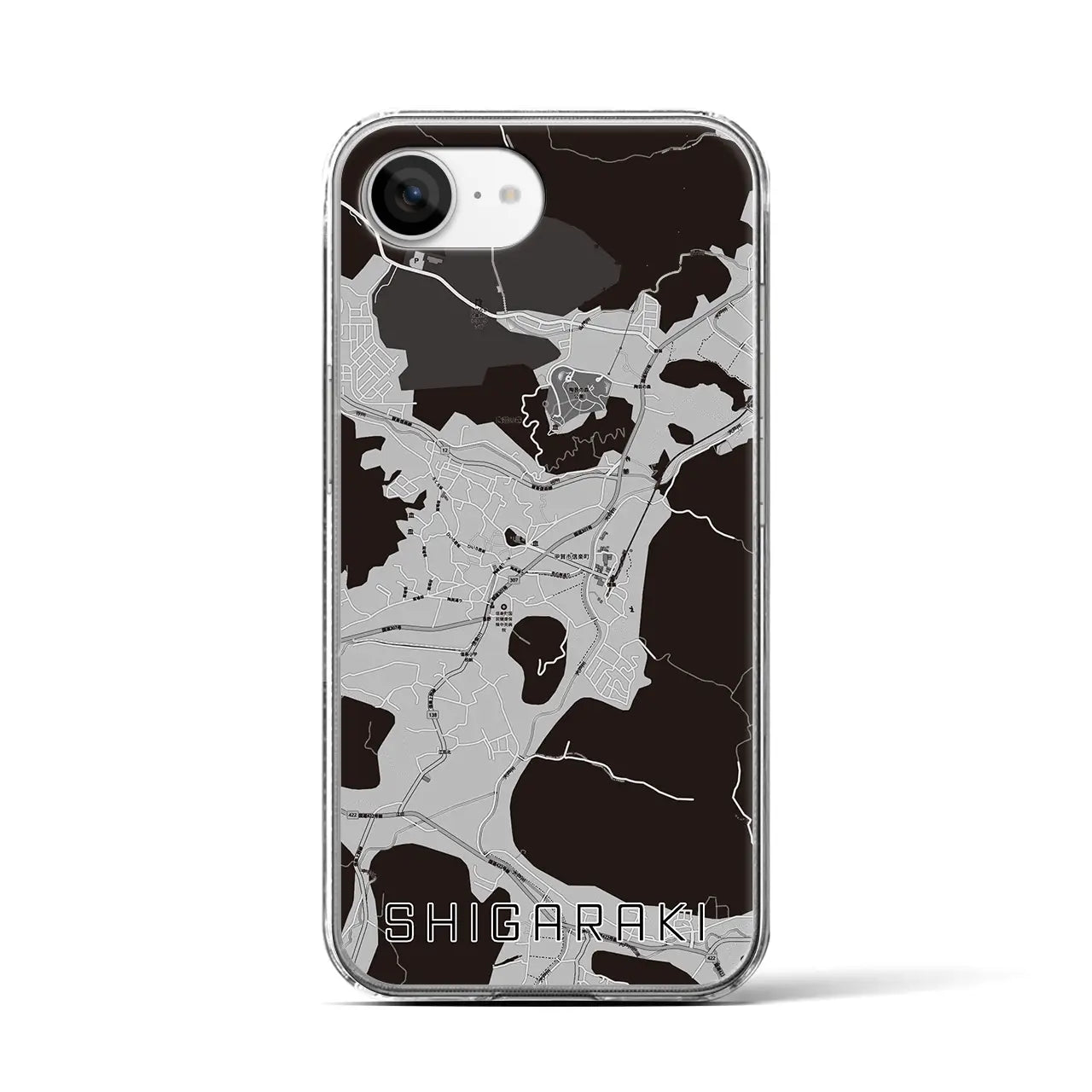 【信楽(滋賀県)】地図柄iPhoneケース(クリアタイプ)