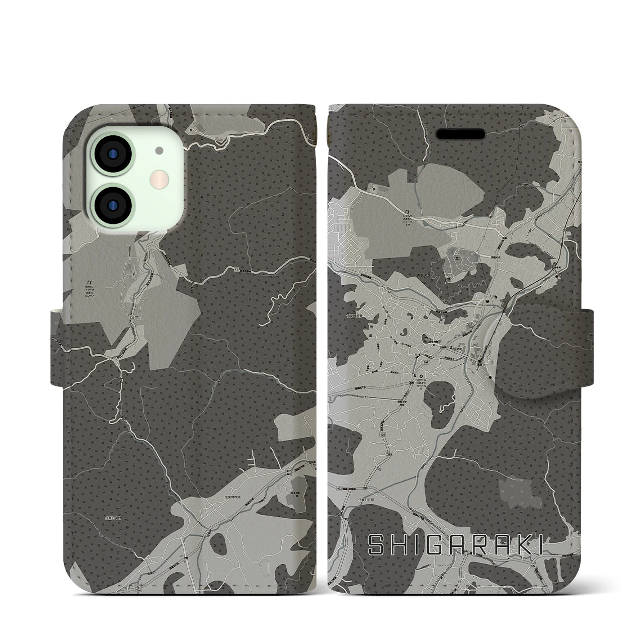 【信楽(滋賀県)】地図柄iPhoneケース(手帳タイプ)