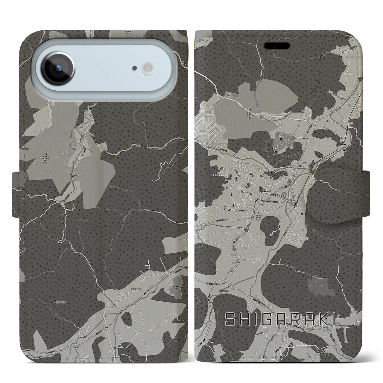 【信楽(滋賀県)】地図柄iPhoneケース(手帳タイプ)