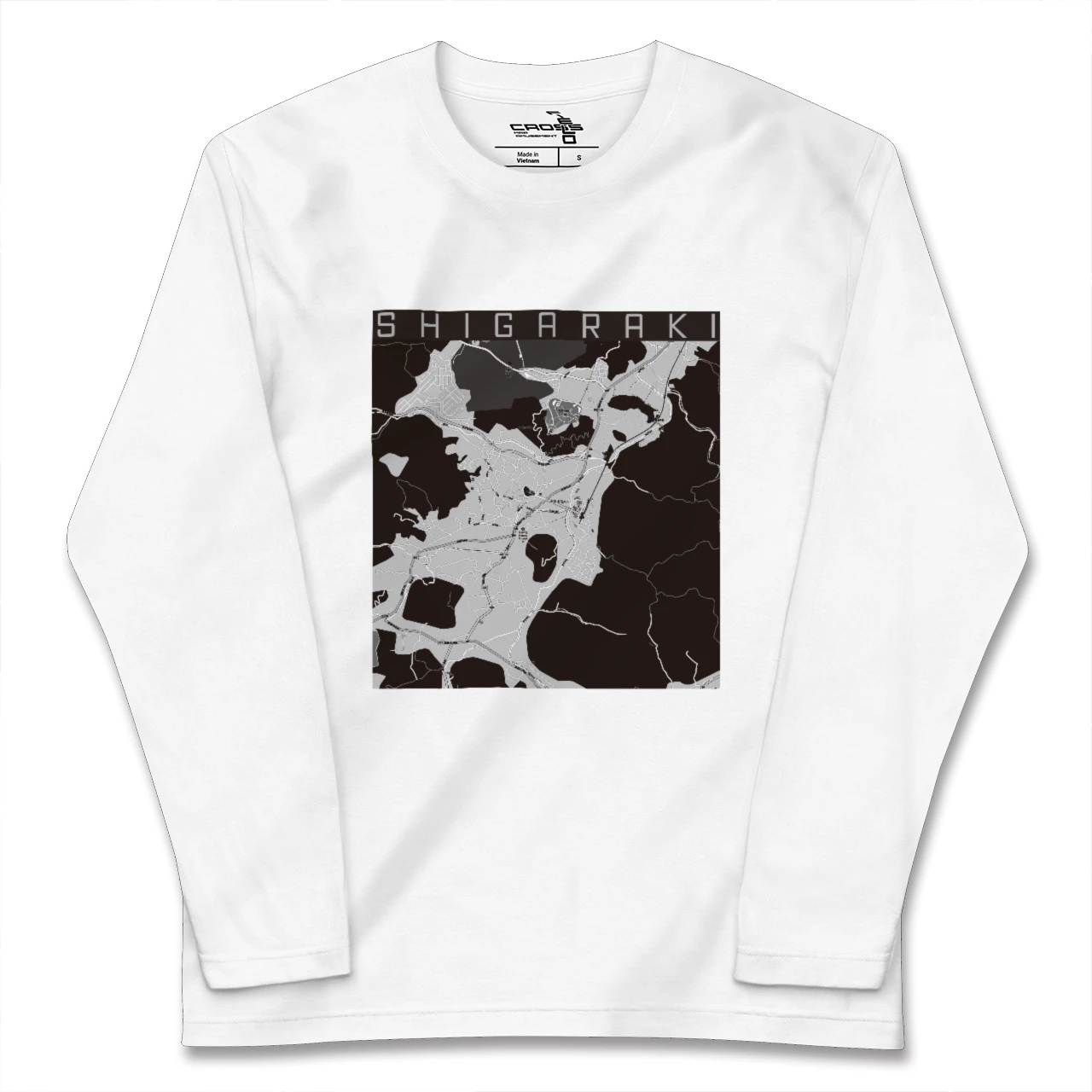 【信楽(滋賀県)】地図柄ロングスリーブTシャツ