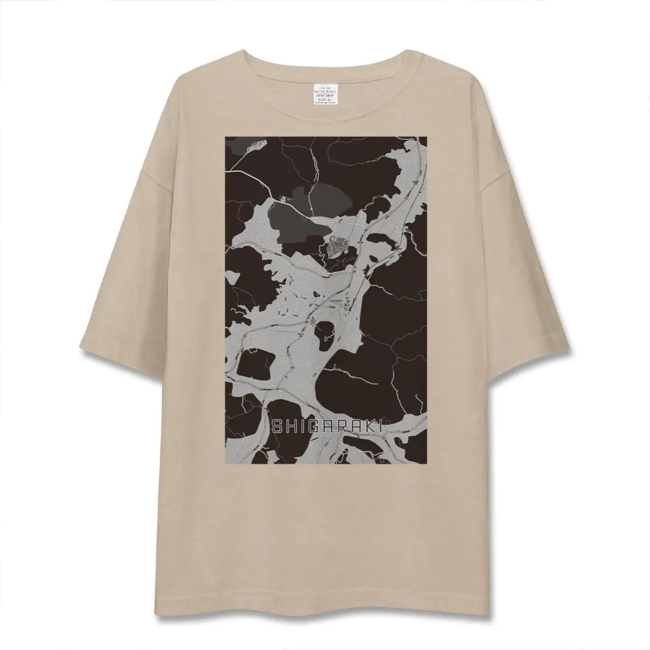 【信楽(滋賀県)】地図柄ビッグシルエットTシャツ