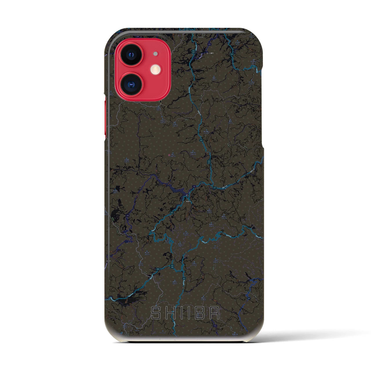 【椎葉(宮崎県)】地図柄iPhoneケース(バックカバータイプ)