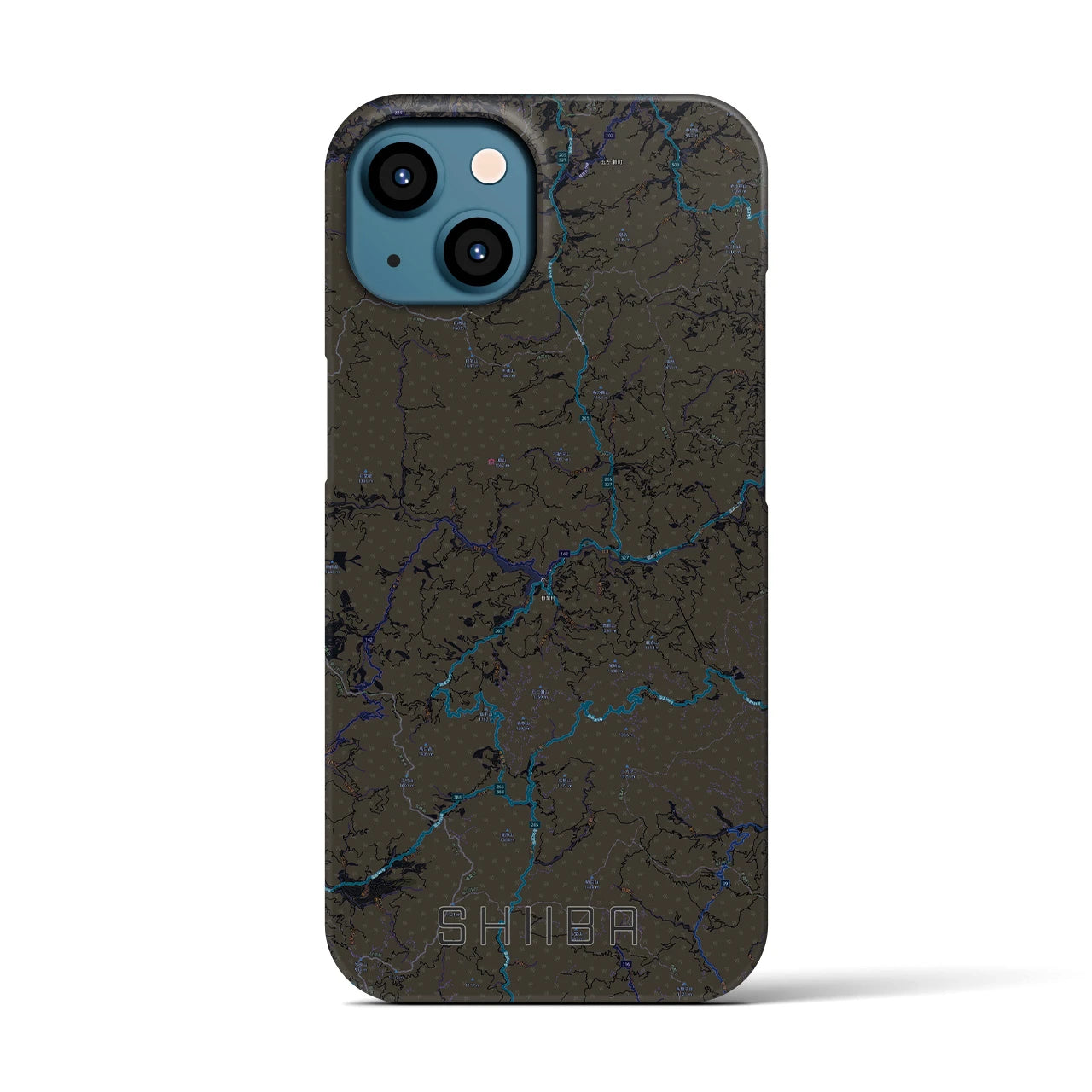 【椎葉(宮崎県)】地図柄iPhoneケース(バックカバータイプ)