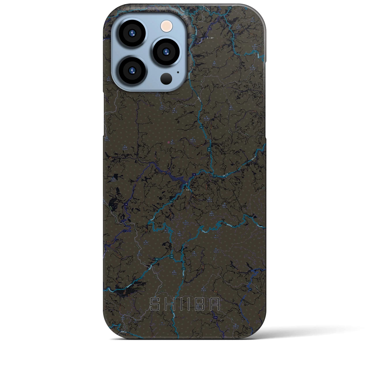 【椎葉(宮崎県)】地図柄iPhoneケース(バックカバータイプ)