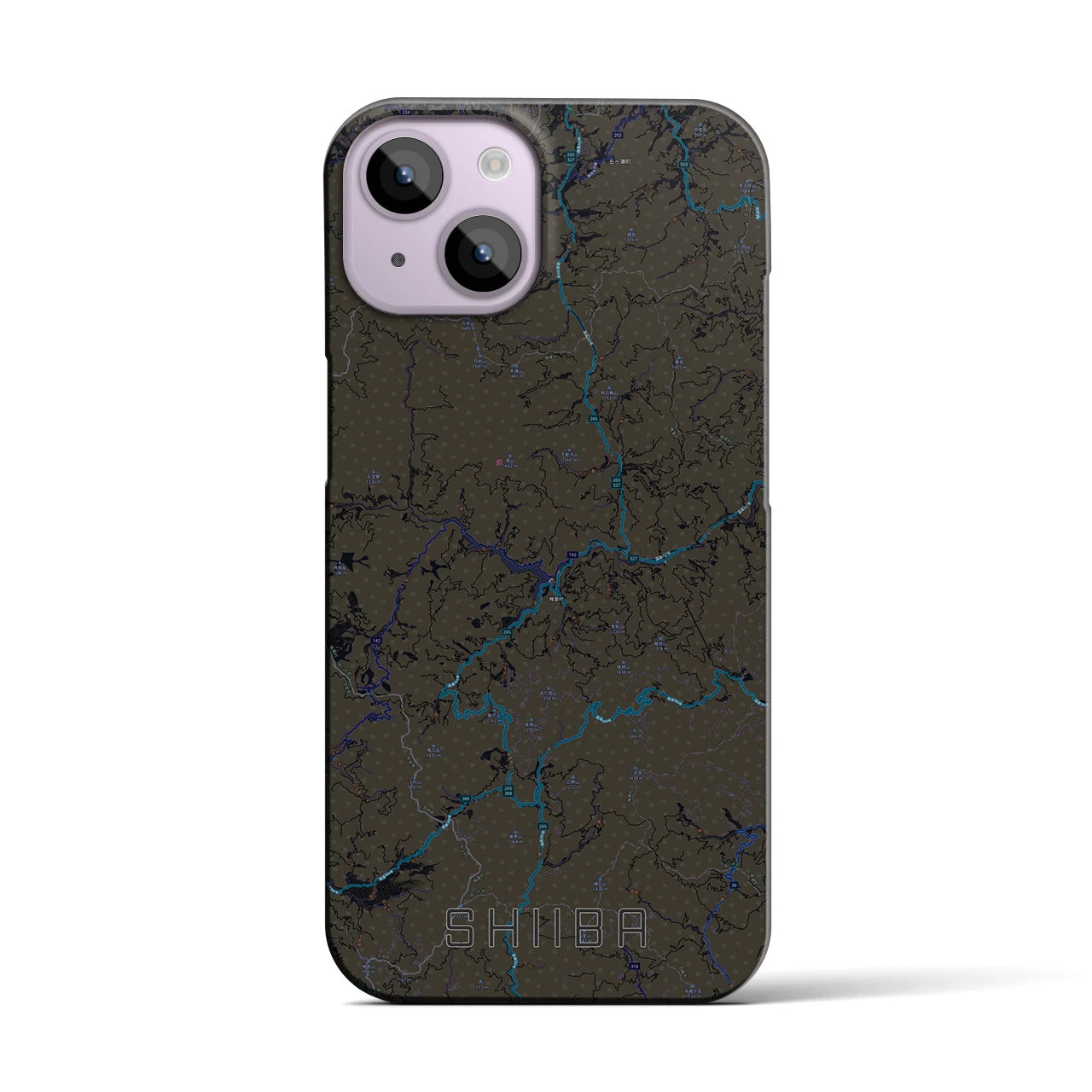 【椎葉(宮崎県)】地図柄iPhoneケース(バックカバータイプ)