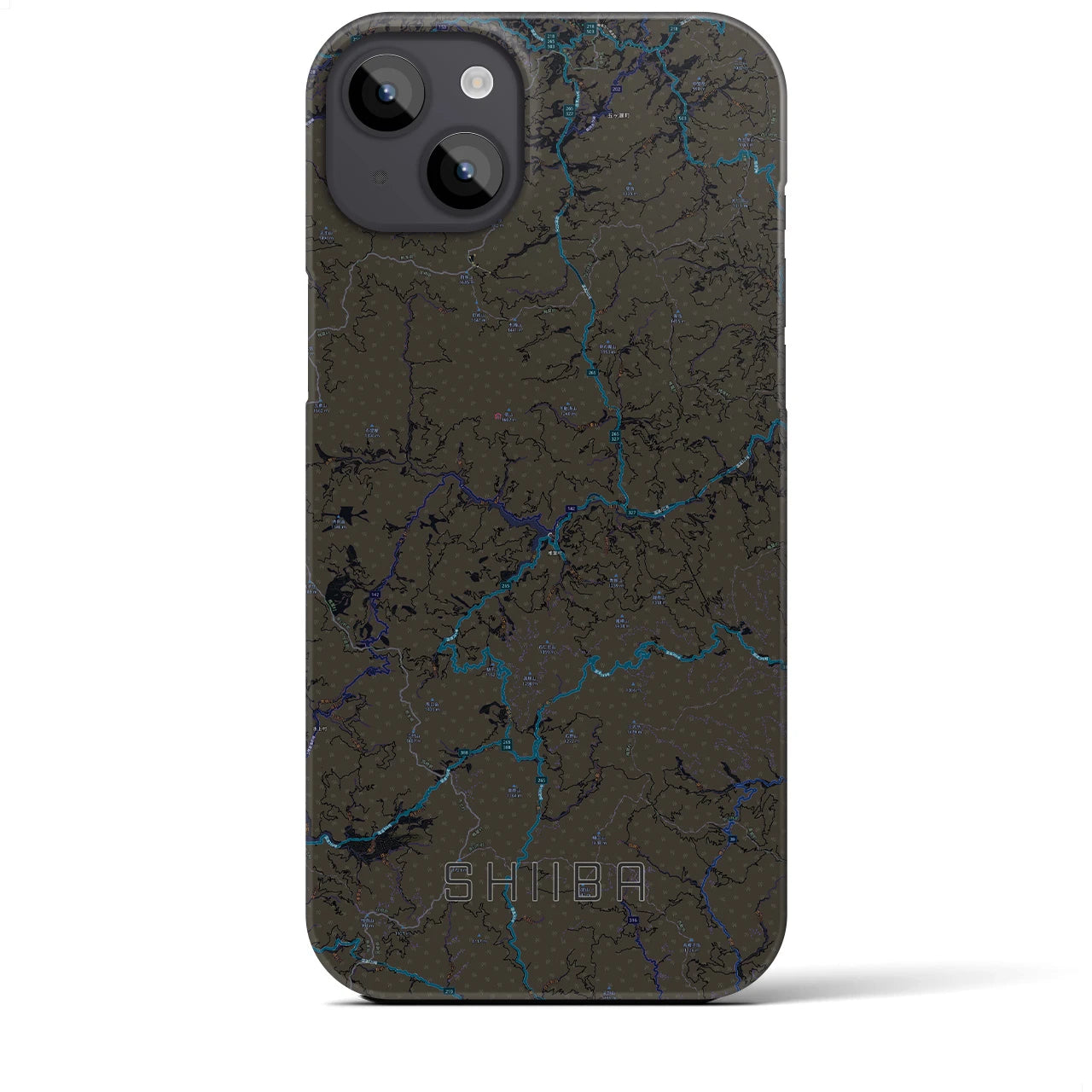 【椎葉(宮崎県)】地図柄iPhoneケース(バックカバータイプ)