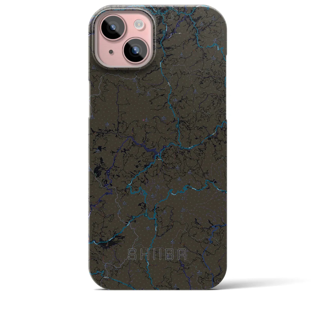【椎葉(宮崎県)】地図柄iPhoneケース(バックカバータイプ)