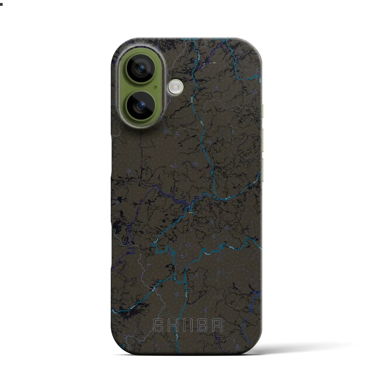 【椎葉(宮崎県)】地図柄iPhoneケース(バックカバータイプ)