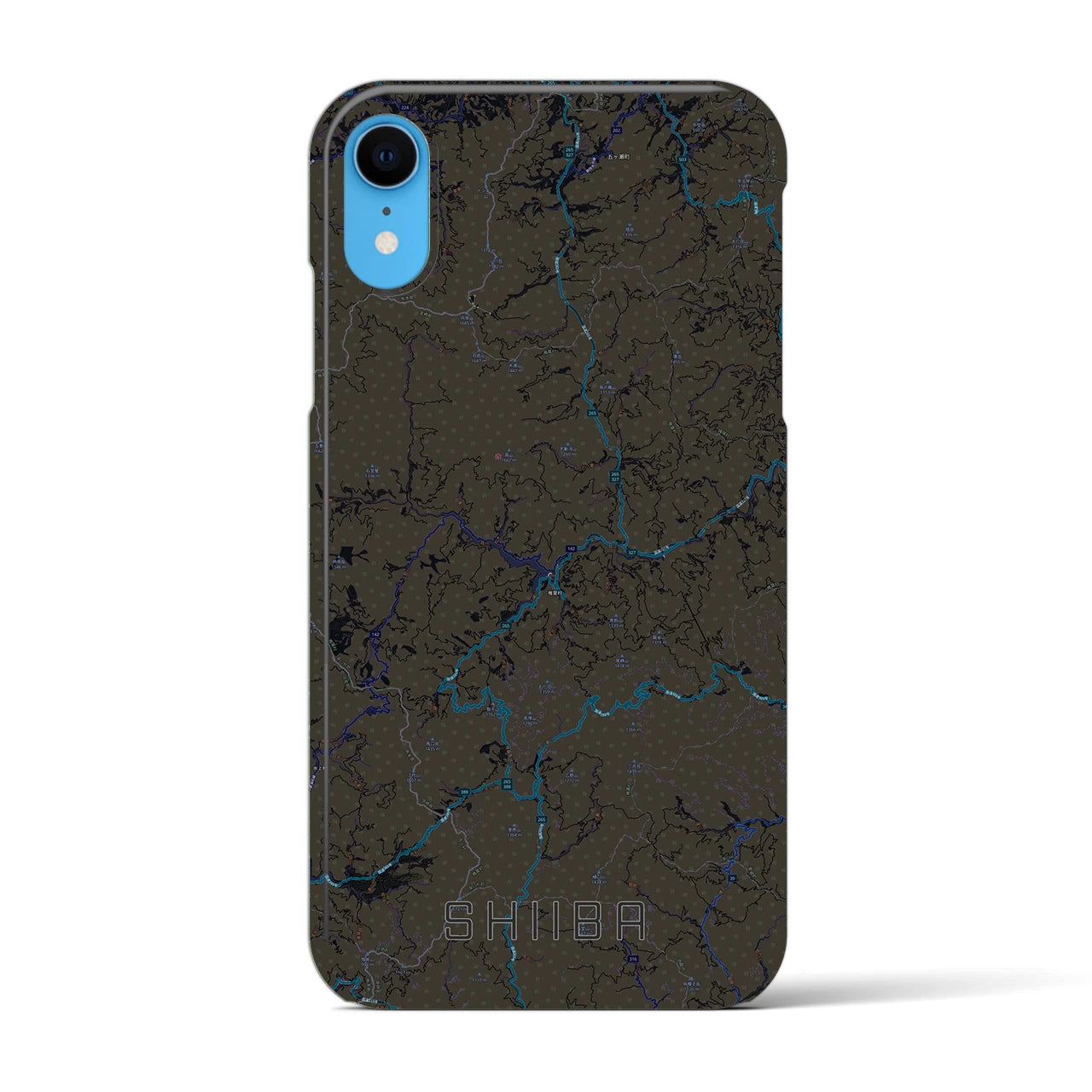 【椎葉(宮崎県)】地図柄iPhoneケース(バックカバータイプ)
