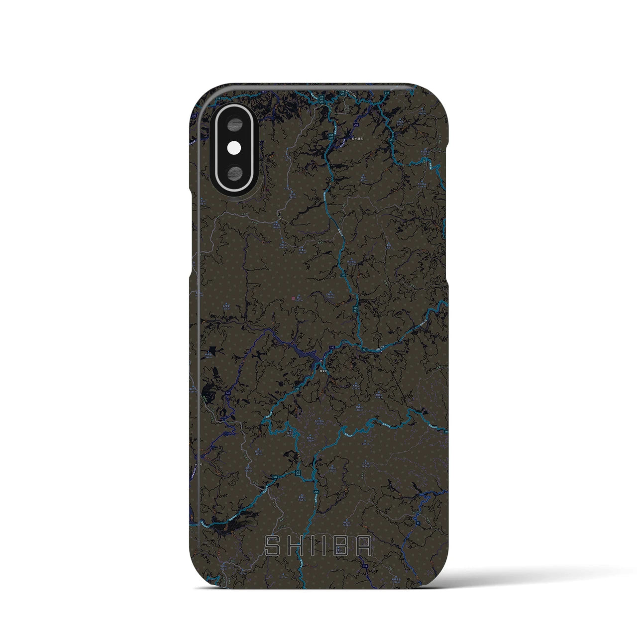 【椎葉(宮崎県)】地図柄iPhoneケース(バックカバータイプ)