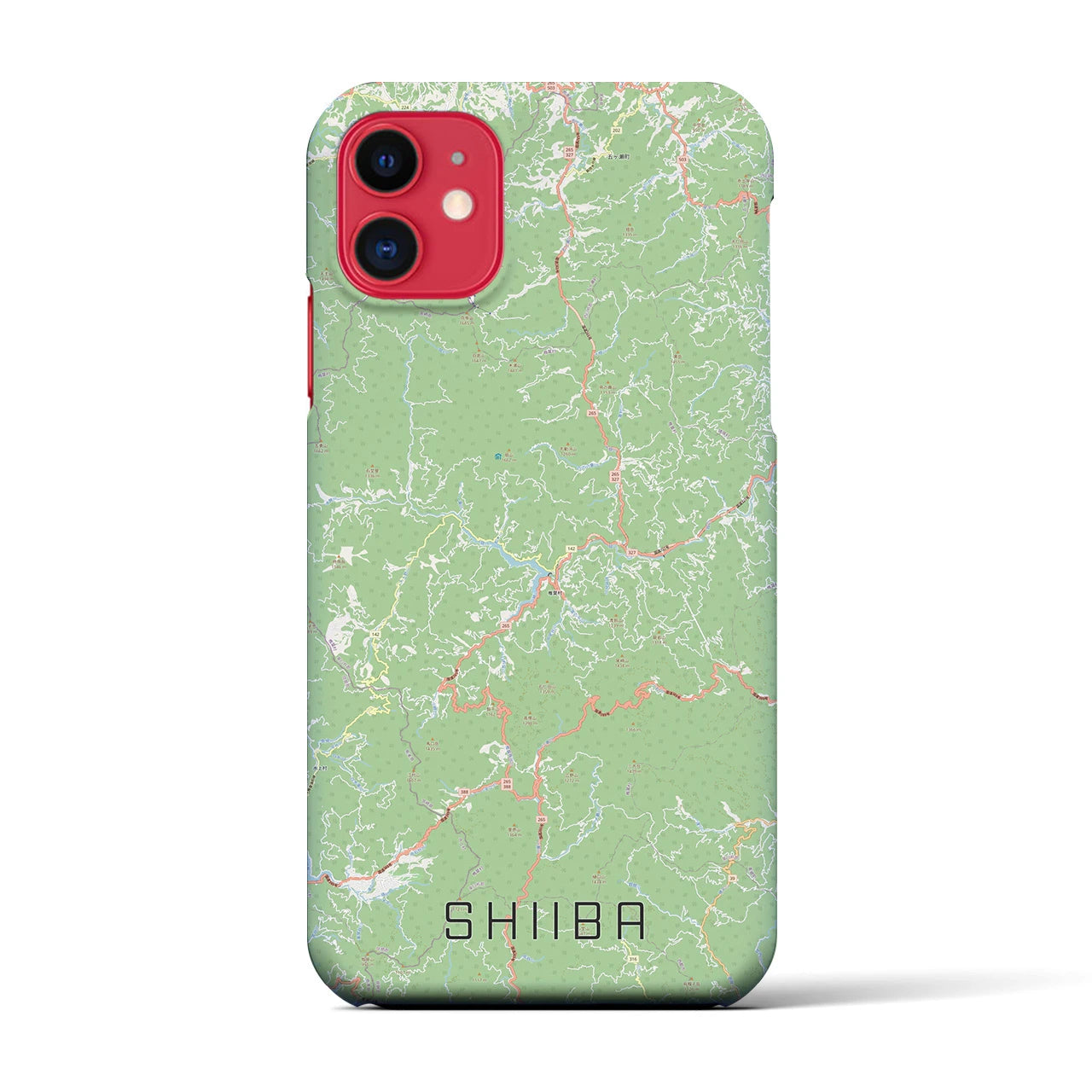 【椎葉(宮崎県)】地図柄iPhoneケース(バックカバータイプ)