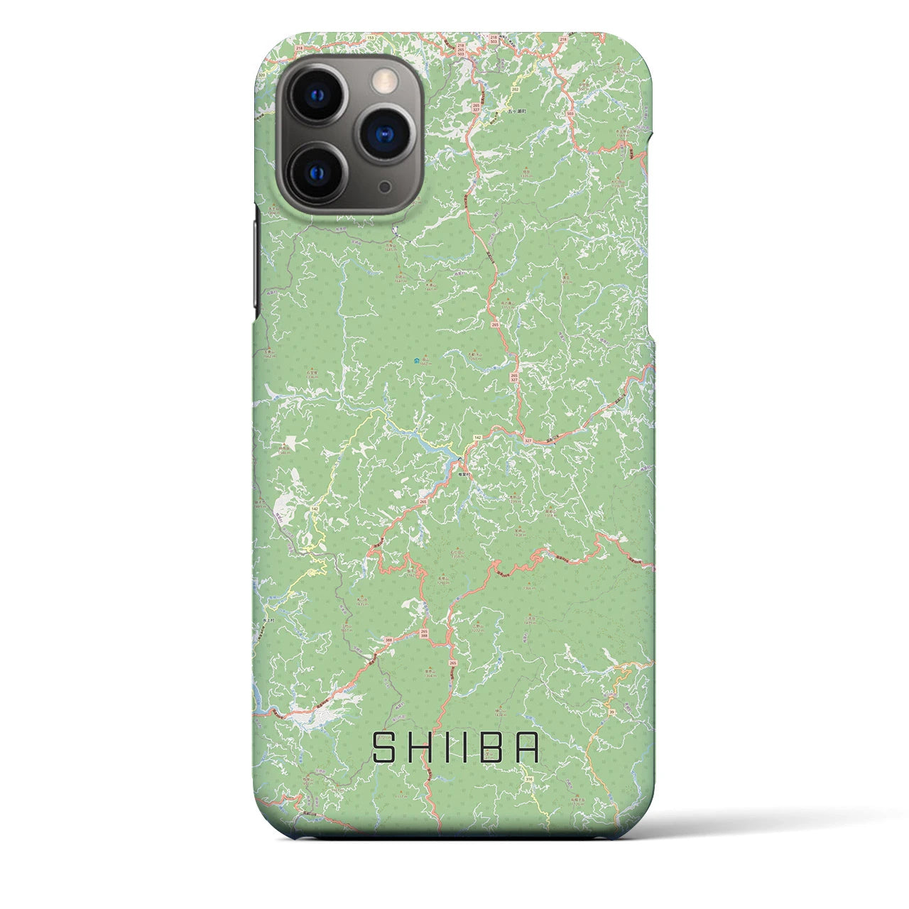【椎葉(宮崎県)】地図柄iPhoneケース(バックカバータイプ)